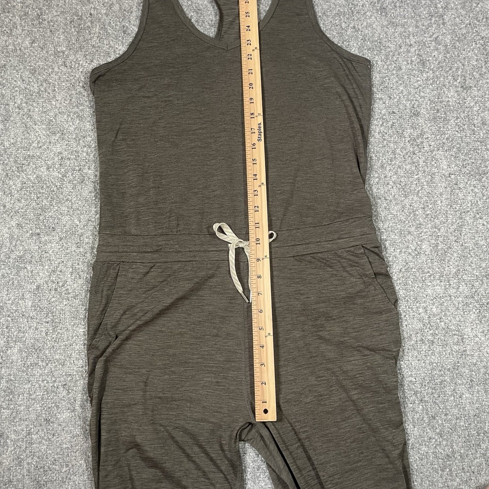 VUORI Womens Lux Harem Jumpsuit Size Large* Green Racerback Tank Jogger Lounge - Picture 5 of 8